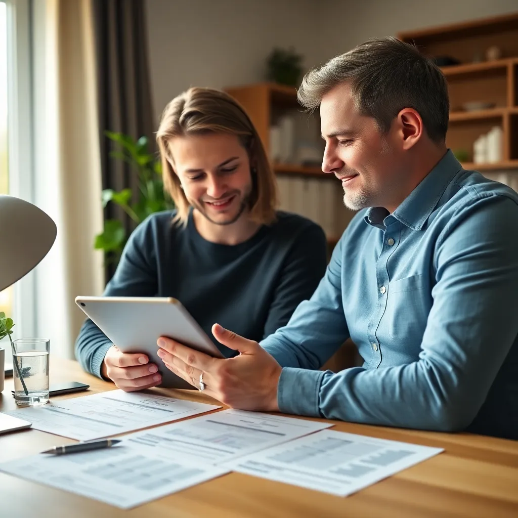 Financieel adviseur legt budgetteringsplan uit aan Nederlandse cliënt